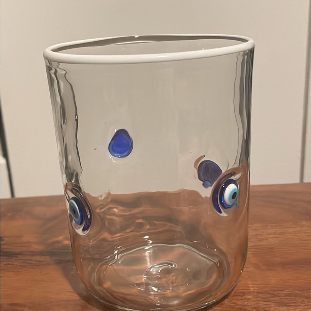Anthropologie icon juice glass evil eye